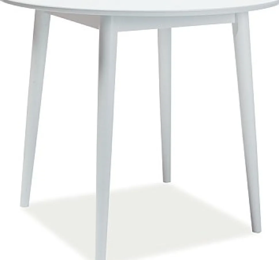 Matbord Ø90 cm vit + Fläckborttagare för möbler