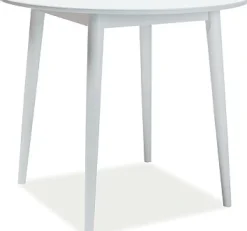 Matbord Ø90 cm vit + Möbeltassar