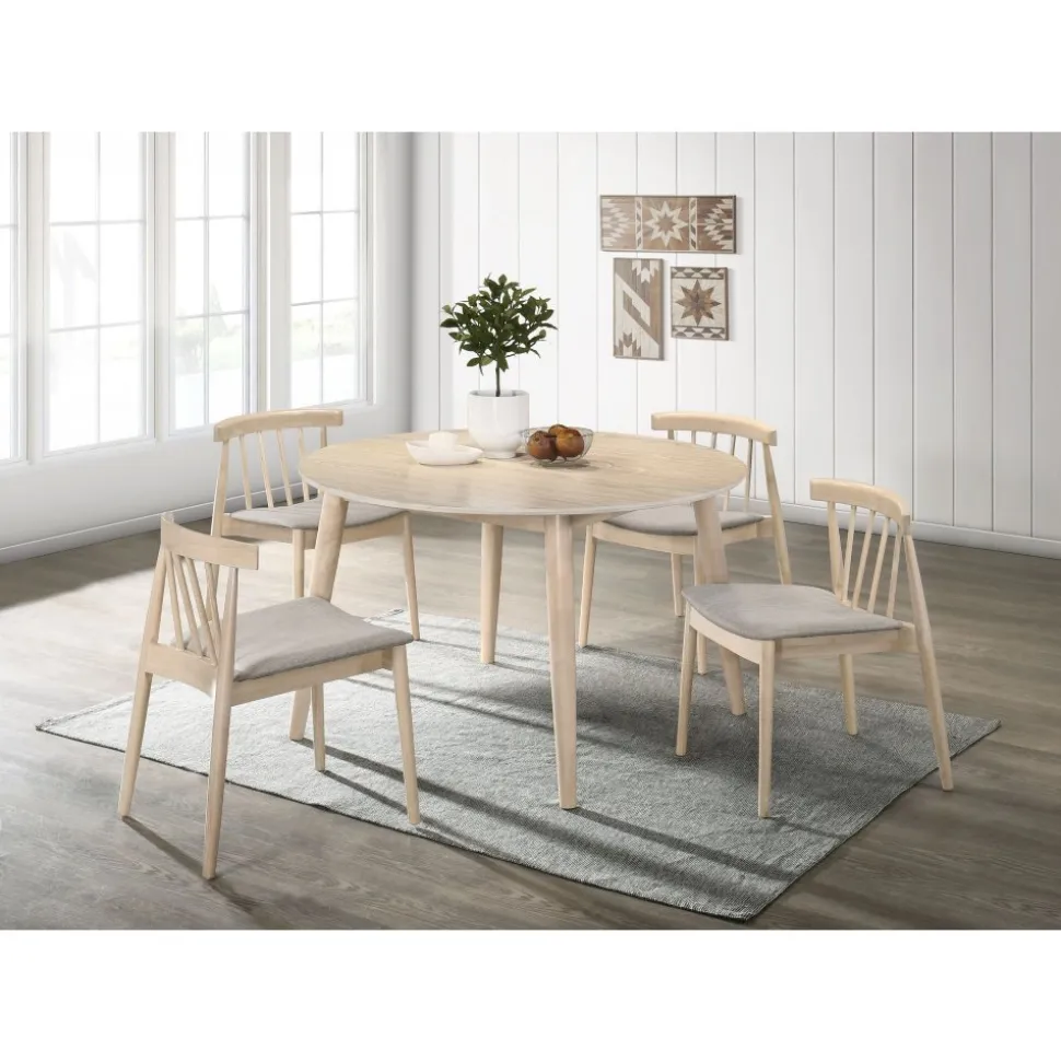 Matbord Ø120 cm whitewash - Florence + Textilrengöring för möbler