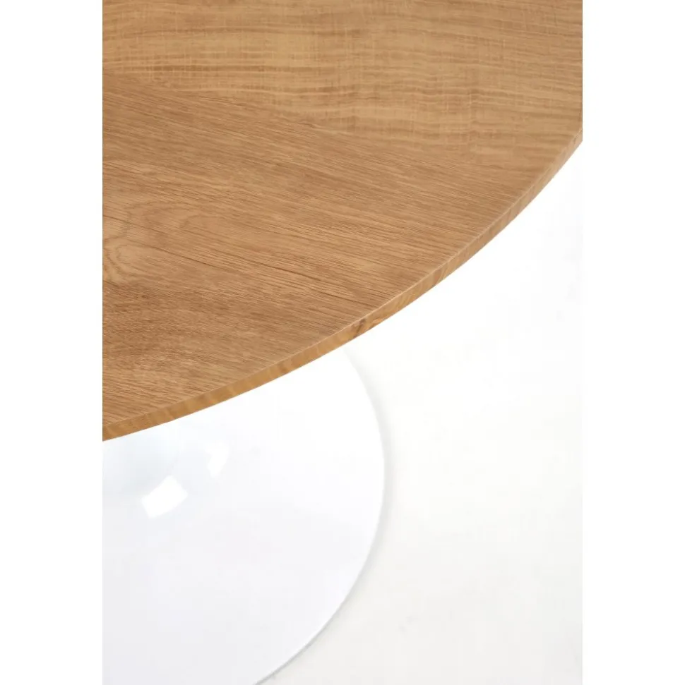 Matbord ek/vit Ø80 cm - Sumner + Textilrengöring för möbler