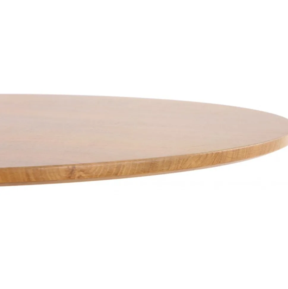 Matbord ek/vit Ø80 cm - Sumner + Textilrengöring för möbler