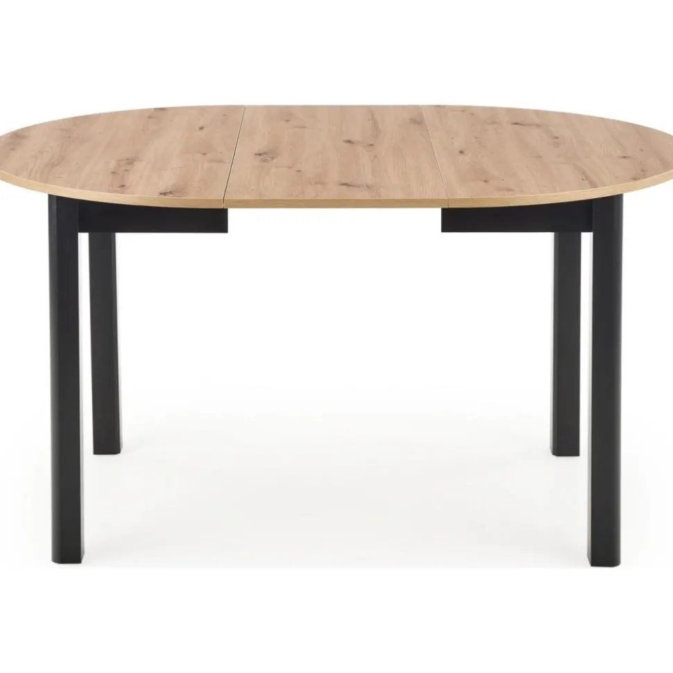 Matbord förlängningsbart 102-142 cm ek/svart