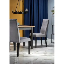 Matbord förlängningsbart 102-142 cm ek/svart