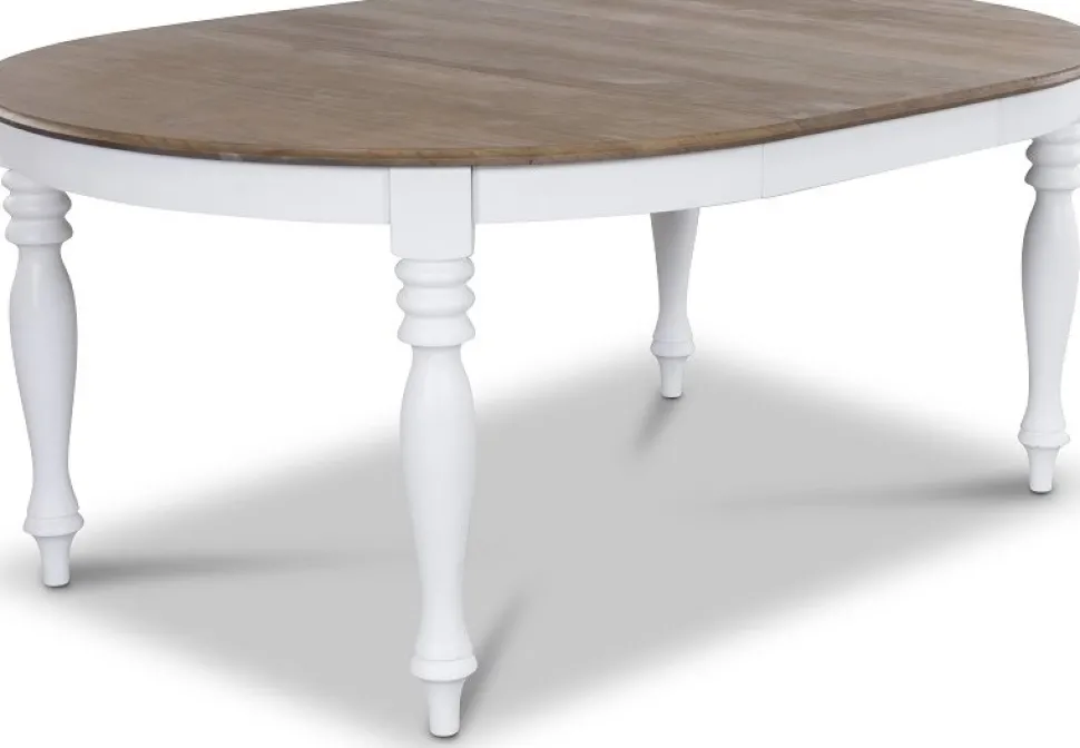 Matbord förlängningsbart 120-175 cm vit/brun - Victoria + Textilrengöring för möbler