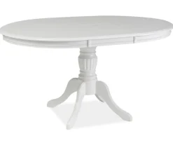 Matbord förlängningsbart 106-141 cm vit