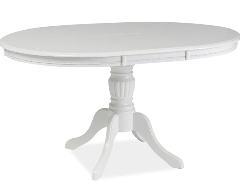 Matbord förlängningsbart 106-141 cm vit