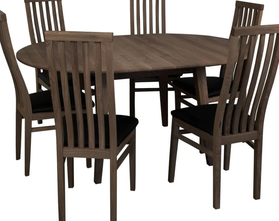 Matbord förlängningsbart 110-160x110 cm brunoljad ek