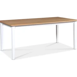 Matbord i ek med vita ben - 180x90 cm - Fårö