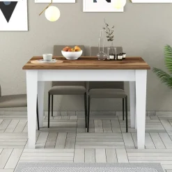 Matbord Kiev i Valnöt / Vit -110x72 cm