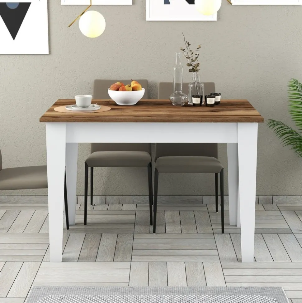 Matbord Kiev i Valnöt / Vit -110x72 cm