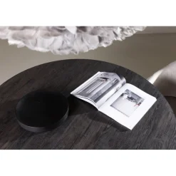 Matbord Lanzo Ø120 cm - Bord i mocca + Fläckborttagare för möbler