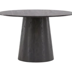 Matbord Lanzo Ø120 cm - Bord i mocca + Möbeltassar