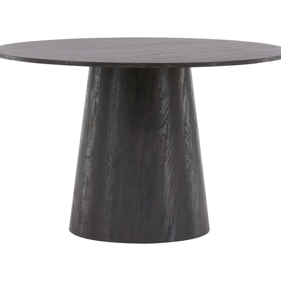 Matbord Lanzo Ø120 cm - Bord i mocca + Möbeltassar