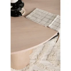 Matbord runt 110 cm Whitewash - Olivia