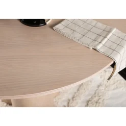 Matbord runt 110 cm Whitewash - Olivia