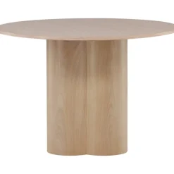 Matbord runt 110 cm Whitewash - Olivia