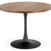 Matbord runt valnöt - svart 100 cm - Towson