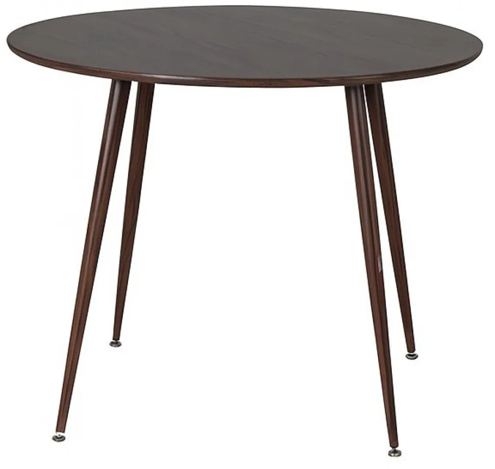 Matbord valnöt Ø100 cm - Plaza + Fläckborttagare för möbler