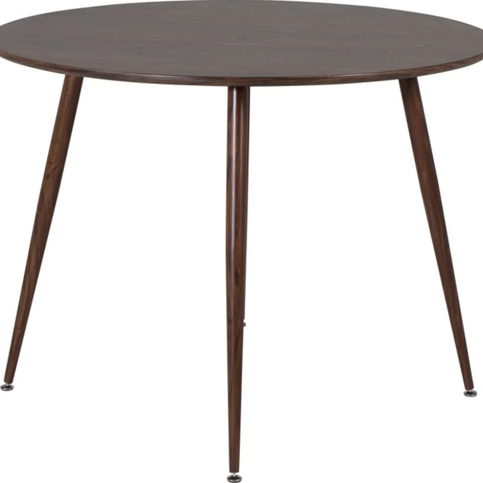 Matbord valnöt Ø100 cm - Plaza + Fläckborttagare för möbler