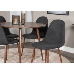 Matbord valnöt Ø100 cm - Plaza + Möbeltassar