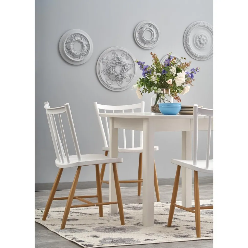 Matbord vitt förlängningsbart 102-142 cm