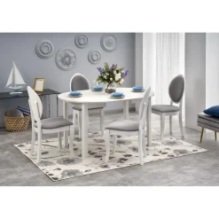 Matbord vitt förlängningsbart 102-142 cm