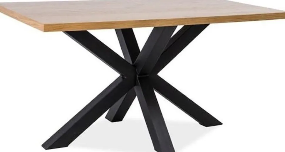 Matbord 180x90 cm - Ek/svart