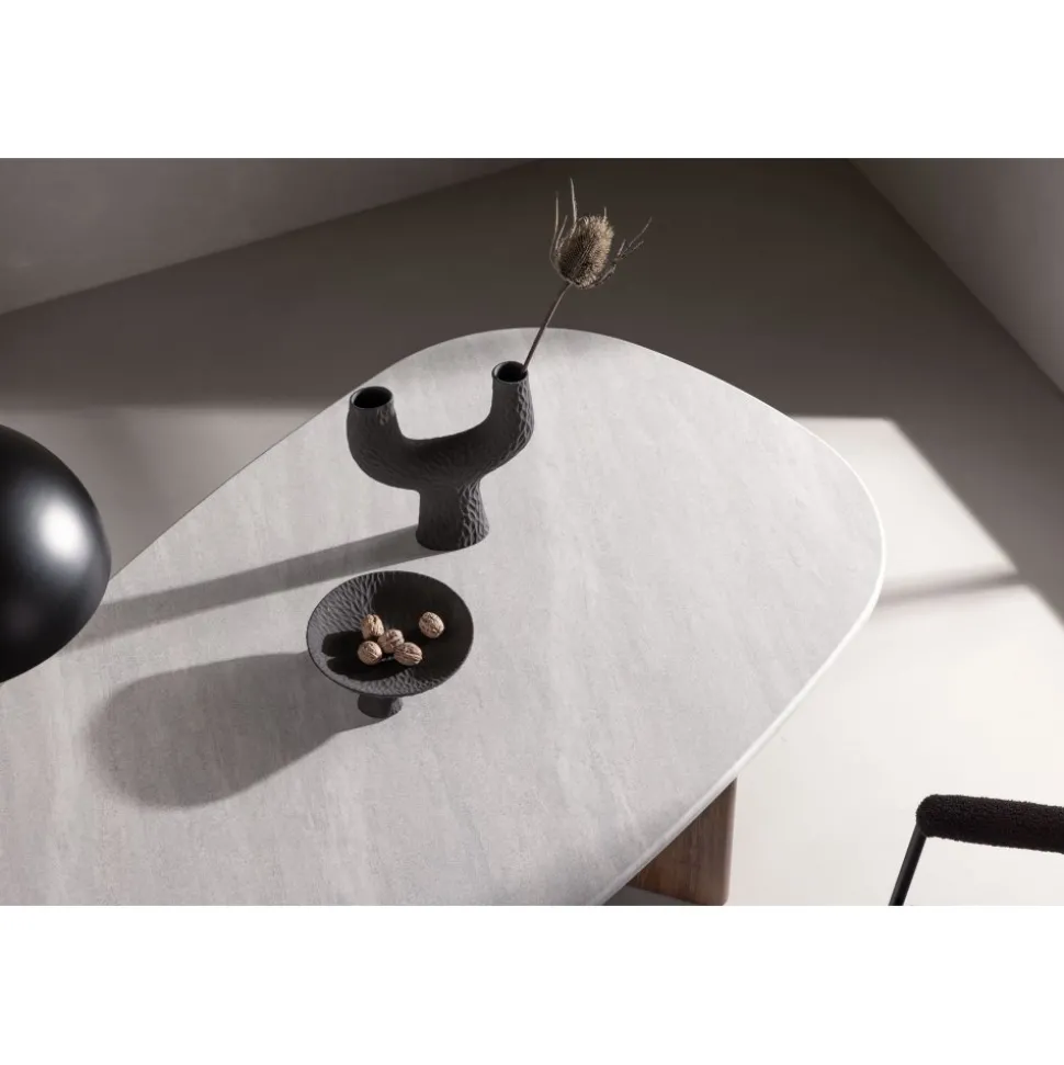 Matbord 180x90 cm Brunt / ljusgrå Grönvik + Textilrengöring för möbler