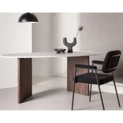 Matbord 180x90 cm Brunt / ljusgrå Grönvik