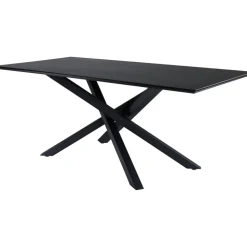 Matbord 180x90 cm svartbetsad ek - Piazza