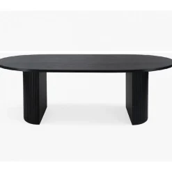 Matbord 200x90 cm svartbetsat - Bianca