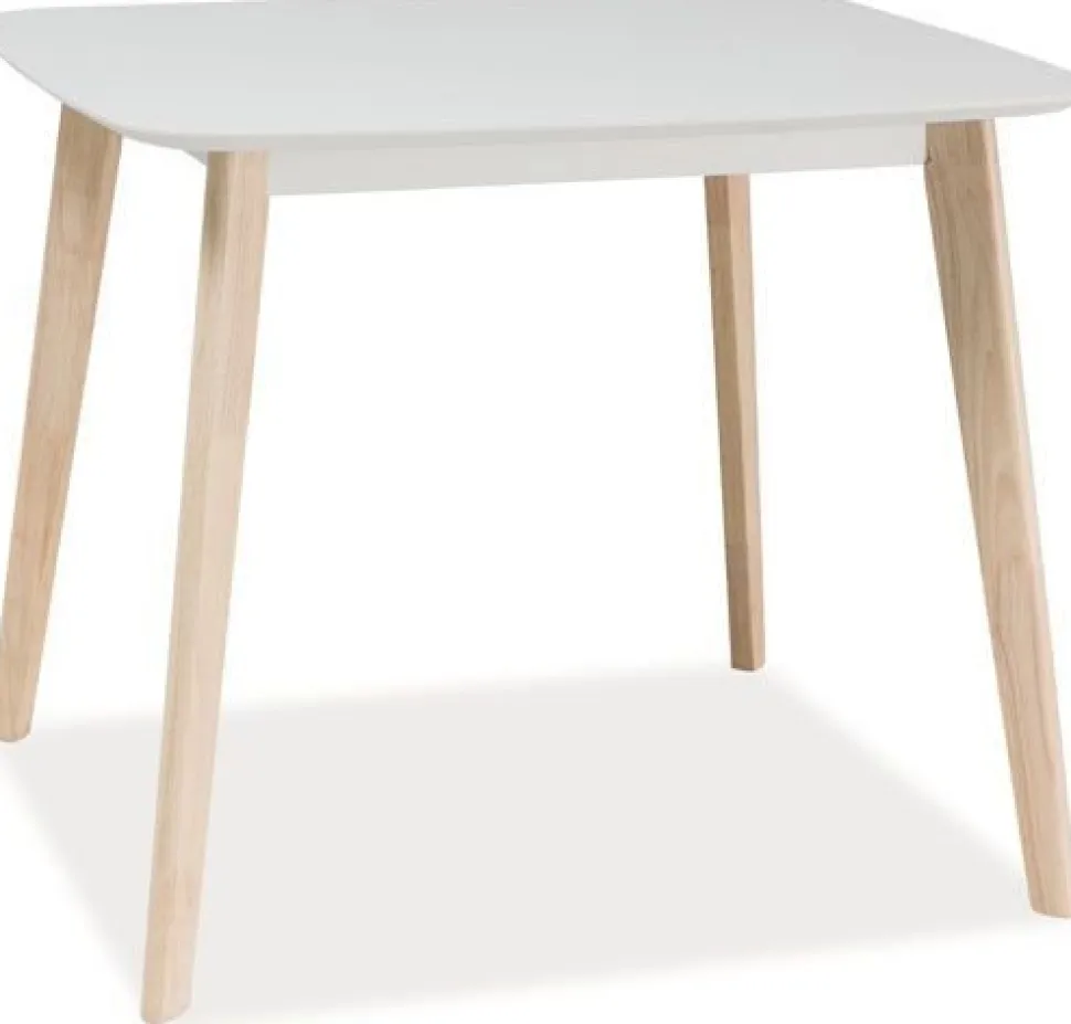 Matbord 80x90 cm Vit/ek - Salma