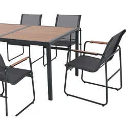 Matgrupp; 6 stolar med bord - Lagun + Textilskydd för utemöbler