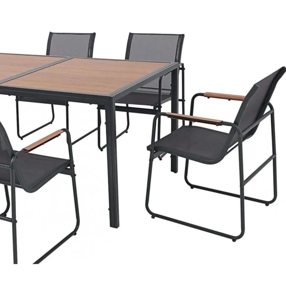 Matgrupp; 6 stolar med bord - Lagun + Rengöringsmedel för utemöbler