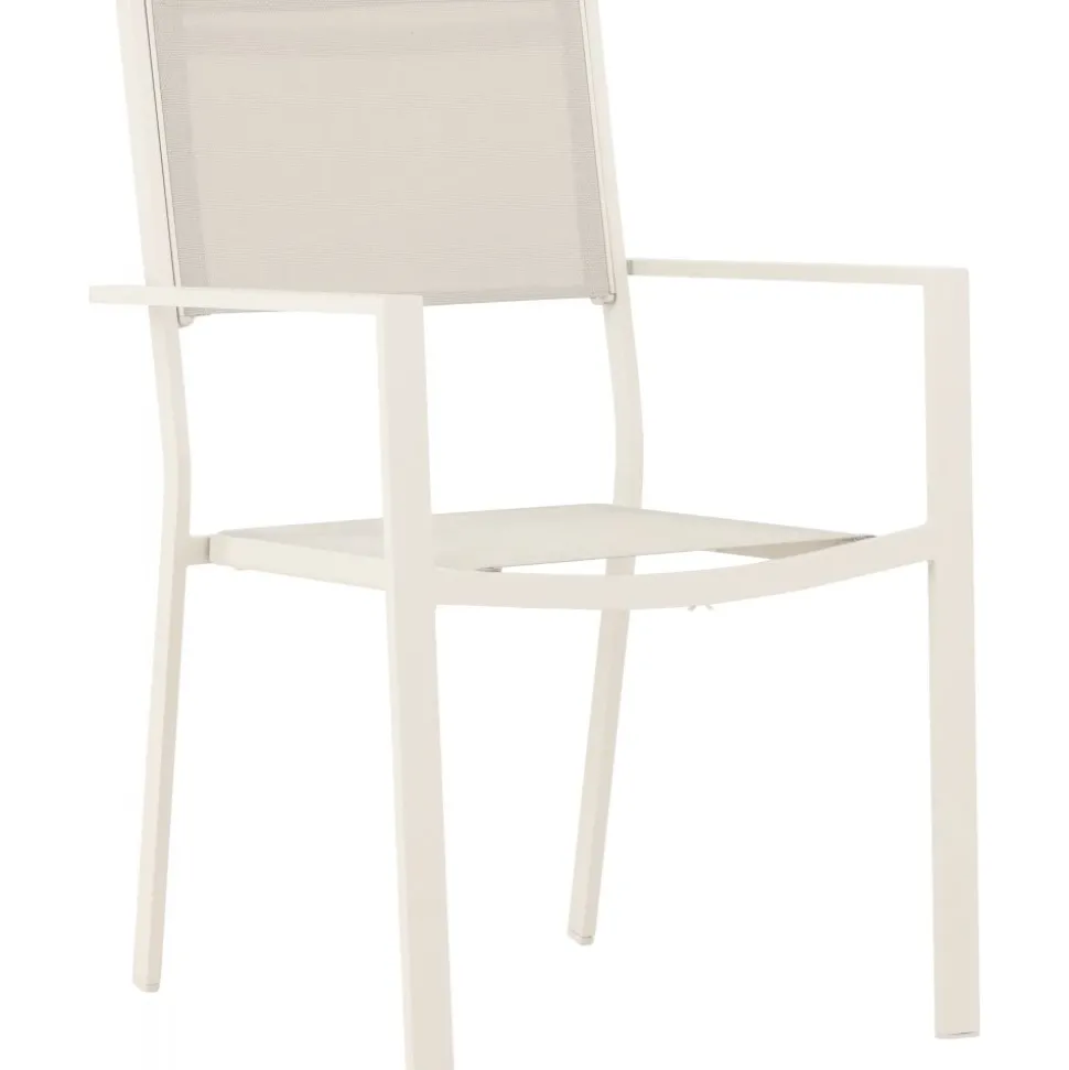 Matgrupp; 6 stolar och matbord 205 x 90 cm beige - Copacabana