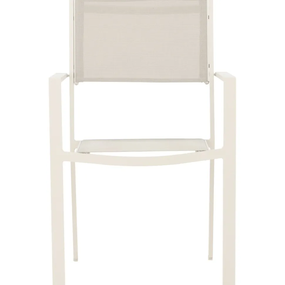 Matgrupp; 6 stolar och matbord 205 x 90 cm beige - Copacabana