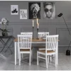 Matgrupp: Bord 140x90 cm inklusive 4 stolar - Ek/vit - Fårö + 3.00 x Möbeltassar