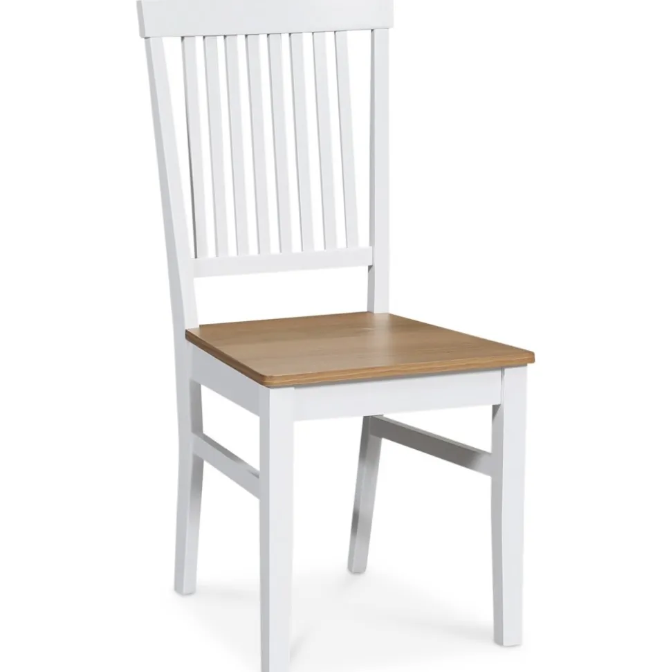 Matgrupp: Bord 140x90 cm inklusive 4 stolar - Ek/vit - Fårö + 4.00 x Stolsdyna