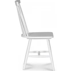 Matgrupp: Dalarös runt matbord vit / oljad ek inklusive 4 st Karl pinnstolar