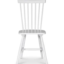 Matgrupp: Dalarös runt matbord vit / oljad ek inklusive 4 st Karl pinnstolar