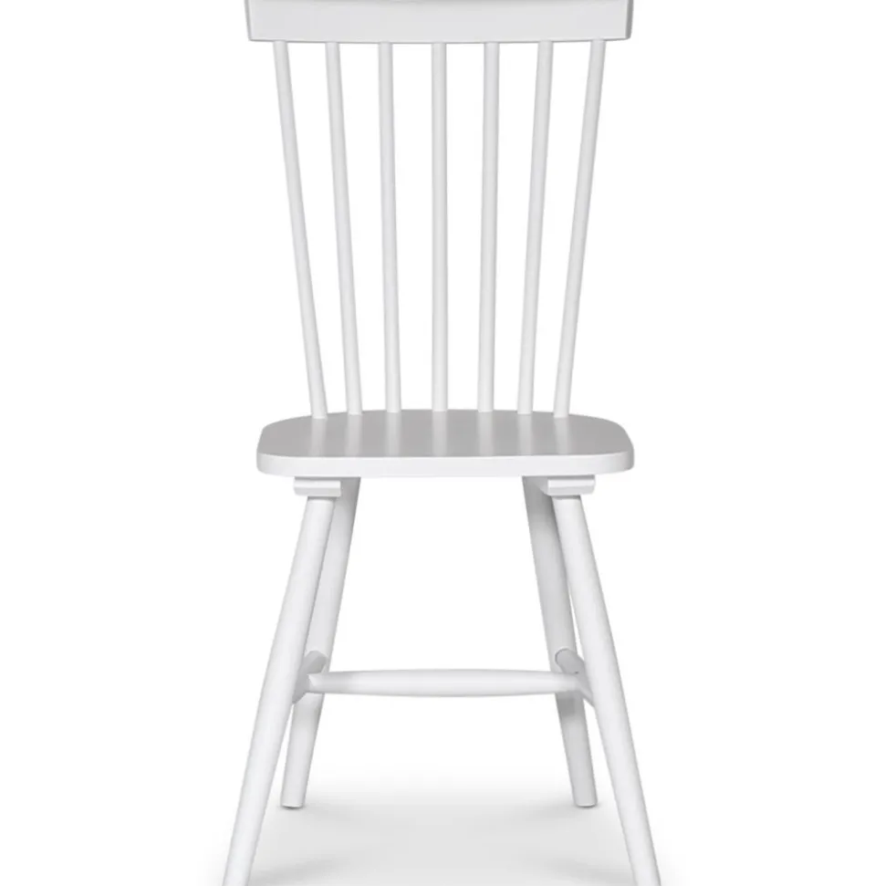 Matgrupp: Dalarös runt matbord vit / oljad ek inklusive 4 st Karl pinnstolar + 3.00 x Möbeltassar