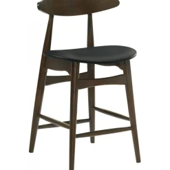 Matgrupp Florence Barbord 90x90 med 4 barstolar - Valnöt/svart