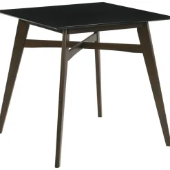 Matgrupp Florence Barbord 90x90 med 2 barstolar - Valnöt/svart