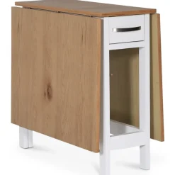 Matgrupp; Klaffbord ek / Vit med 4 stycken klädda stolar - Fårö + 3.00 x Möbeltassar