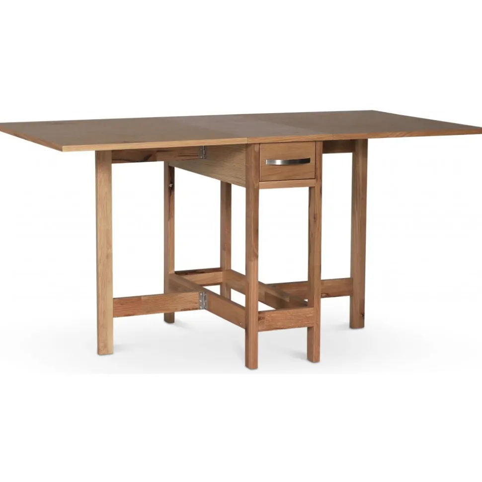 Matgrupp; Klaffbord ek med 4 st svarta pinnstolar - Fårö + 3.00 x Möbeltassar