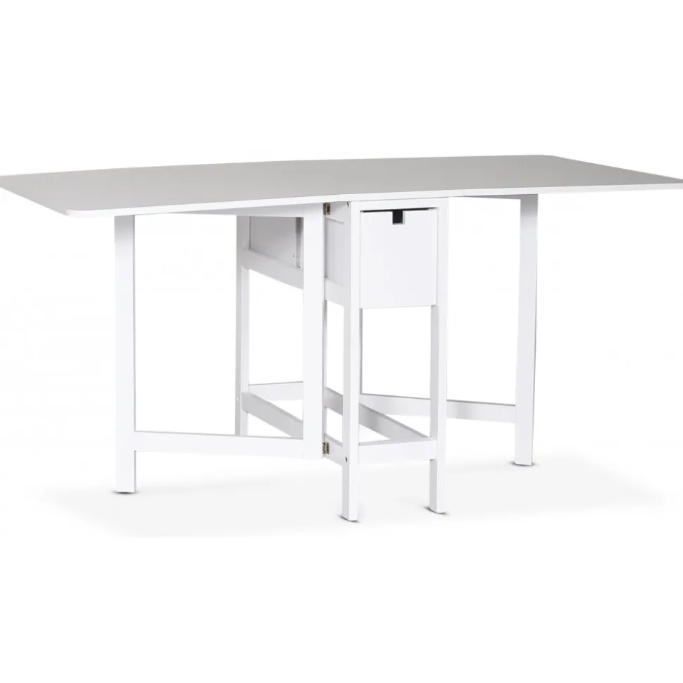 Matgrupp; Klaffbord med 4 st svarta pinnstolar