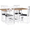 Matgrupp klaffbord Vit / Ek med fyra stolar - Fårö