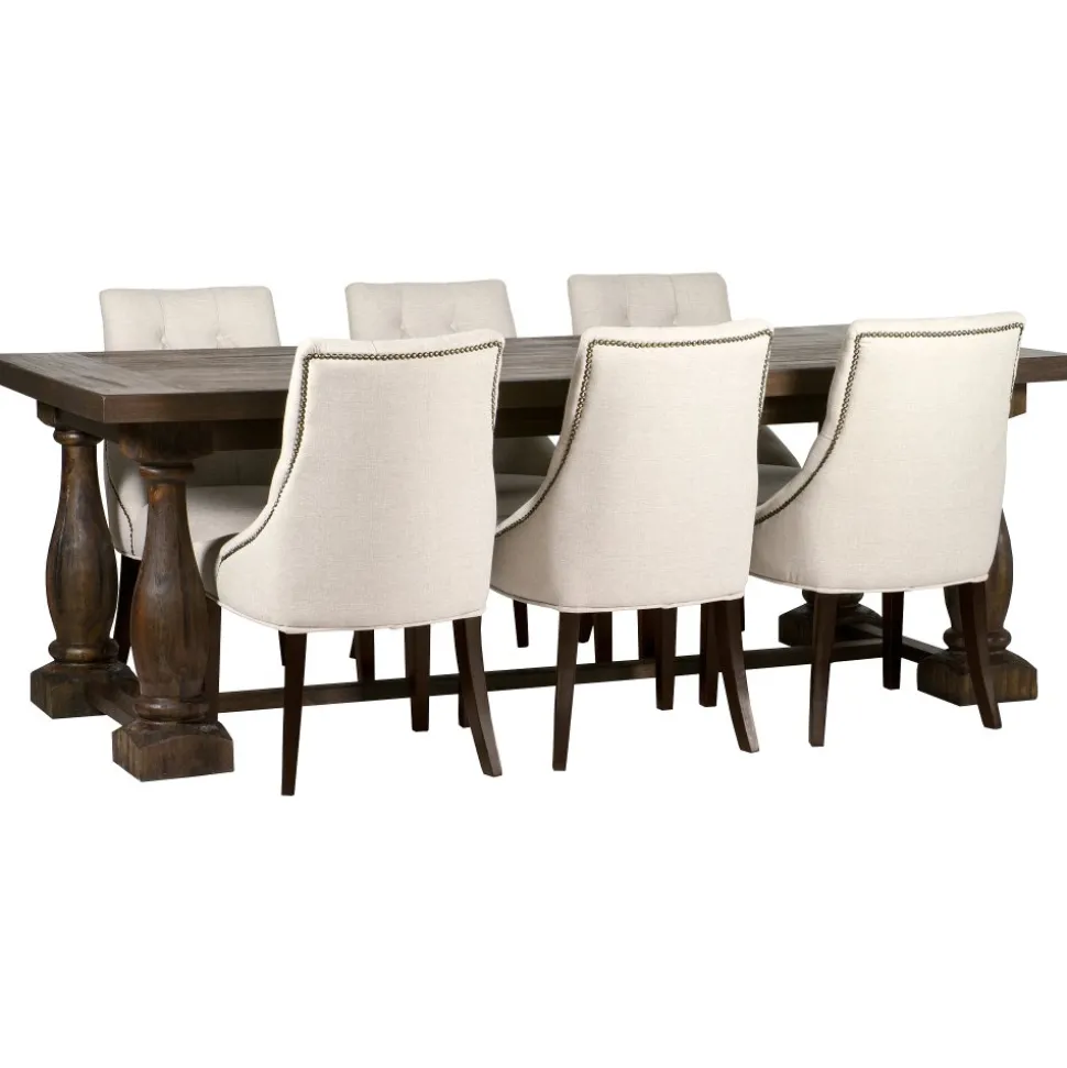 Matgrupp: Lamier matbord - brun + 6 st Tuva europa ver II stolar + 6.00 x Stolsdyna