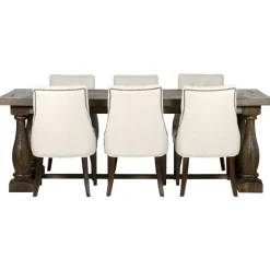 Matgrupp: Lamier matbord - brun + 6 st Tuva europa ver II stolar + 6.00 x Stolsdyna