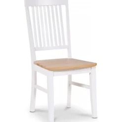 Matgrupp: Läckö matbord, runt - vit / oljad ek + 4 st Selma stol - vit / oljad ek + 3.00 x Möbeltassar